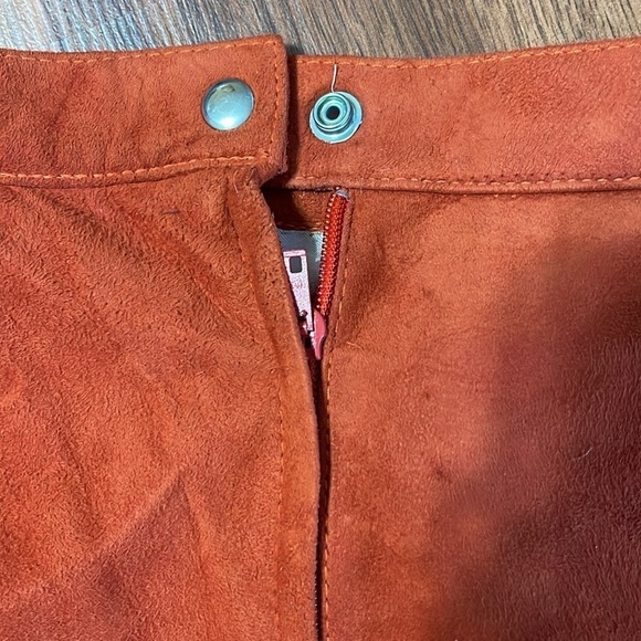 RARE Vintage ODE lamb suede 2pc Skirt set size S - Picture 11 of 14